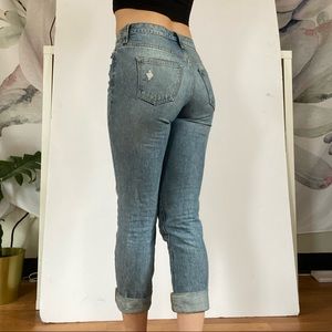 Target Mom Jeans Light Blue Distressed